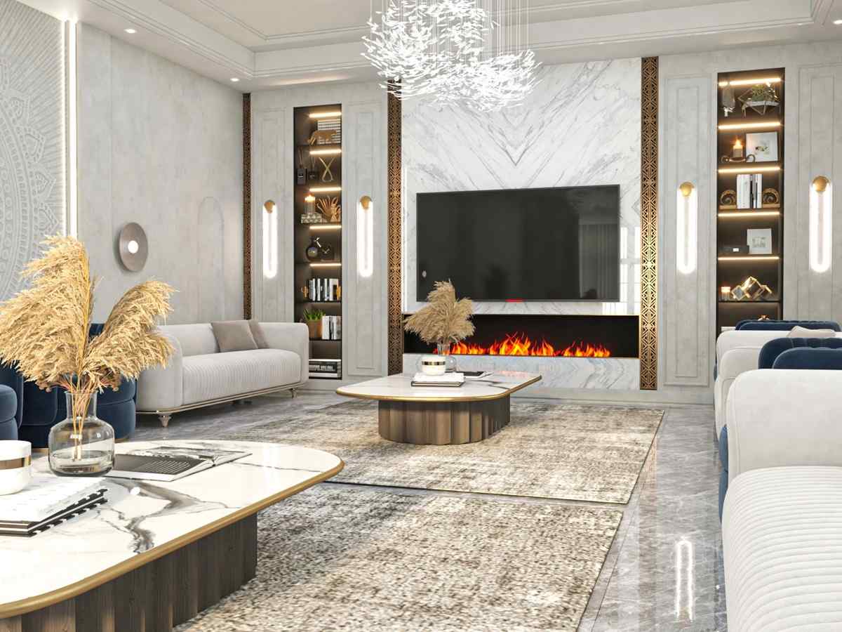صورة تنسيق ديكورات وحوائط وأسقف مؤسسة نجران